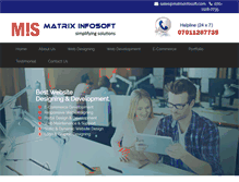 Tablet Screenshot of matrixinfosoft.com
